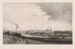 Paris em 1867, vista do Trocadero de Maxime Lalanne