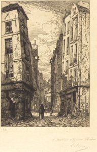 Rue des Marmousets (Quartier de la cite, vieux Paris) de Maxime Lalanne