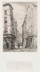Rue des Marmousets Paris antiga, 1862. de Maxime Lalanne