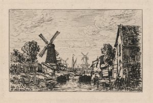 Uma vista holandesa, Zaandam de Maxime Lalanne
