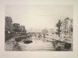 Vista da ponte de St. Michel, 1865.