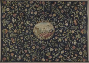 Capa de mesa
Capa de mesa com a personificação da Flora e um padrão floral de Maximiliaan van der Gucht (possibly)