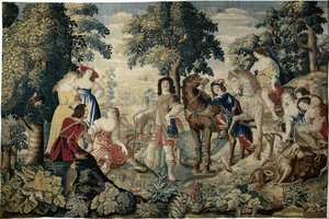 Descanse na floresta Os iates ingleses (título da série) de Maximiliaan van der Gucht
