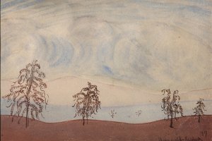 Paisagem com árvores, 1917 de Maximilian Voloshin