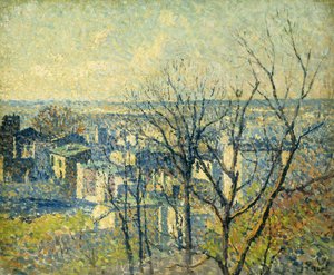Dos telhados; Nos telhados, 1890-95 de Maximilien Luce