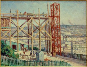 A construção do Sagrado Coração de Maximilien Luce