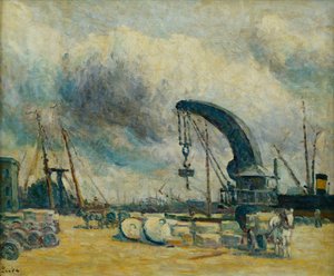 O porto, Quai a Schiedamm, 1907 de Maximilien Luce