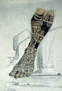 tatuagem do pé Maori