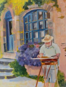 Artista a pintar ao ar livre de Maxine Shore