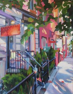 Escadarias coloridas da cidade de Maxine Shore