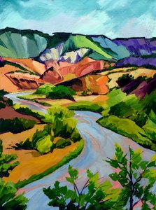 Paisagem fluvial colorida de Maxine Shore