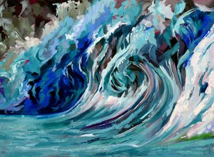 Onda do mar a rebentar de Maxine Shore