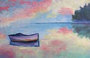 Barco em tons pastel tranquilos de Maxine Shore