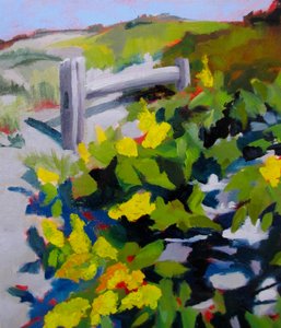 Caminho Ensolarado com Flores Amarelas de Maxine Shore
