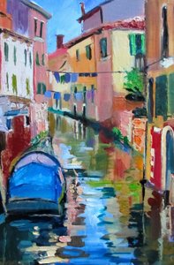 Reflexos nos canais de Veneza de Maxine Shore