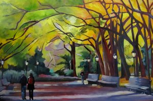 Parque de outono colorido de Maxine Shore