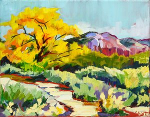 Caminho outonal colorido de Maxine Shore