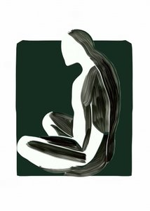 Figura sentada em silêncio