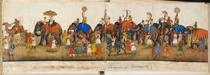 Panorama processional, ilustração de 