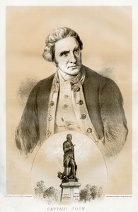 Capitão James Cook, oficial e explorador naval britânico do século XVIII, 1879