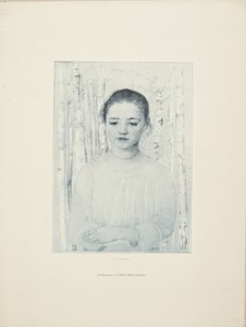 Retrato de uma mulher, a meio comprimento de Mediz Pelikan, Emilie