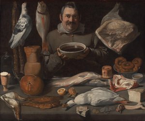 Cena de cozinha
Cena de cozinha (Bodegone) de Meester van de Amsterdamse Bodegón