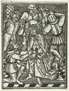 A coroa de espinhos de Meester van de Delbecq Schreiber Passie (attributed to)