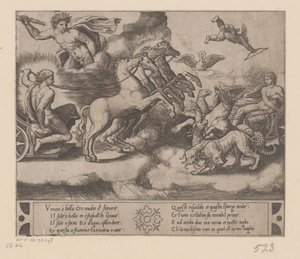 Carruagens de Vénus e Apollo de Meester van de Dobbelsteen