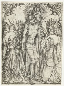 Adoração da Santíssima Trindade por Maria, João Evangelista e Anjos