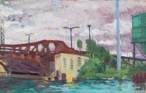 Ponte sobre o Canal Cal Sag, 2014 (óleo sobre tela)