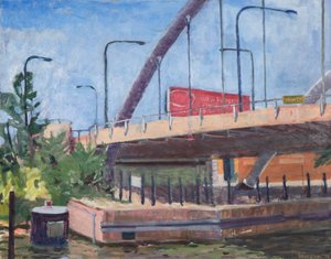 Damen Bridge from the River, 2011 (óleo sobre tela)