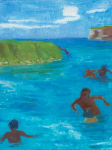 Seis na água, 2017 (óleo sobre tela) de Megan Williamson