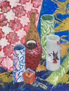 Natureza morta com cinco vasos, 2007 (óleo sobre tela) de Megan Williamson