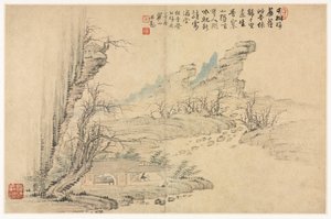 Paisagens em vários estilos após os velhos mestres de Mei Qing