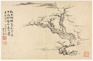 Paisagens em vários estilos após os velhos mestres, 1690. de Mei Qing