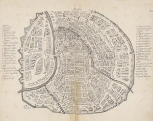 Mapa de Moscou. De: Augustin von Meyerberg e sua viagem à Rússia, 1661. de Meierberg