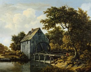 Dinamarquês: Vandmøllen The Watermill de Meindert Hobbema