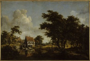 Os Moinhos, entre 1664 e 1668 (óleo) de Meindert Hobbema