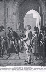 General Daumesnil em Vincennes, 1815, ilustração da "História das Nações de Hutchinson", c.1910 de Melanque