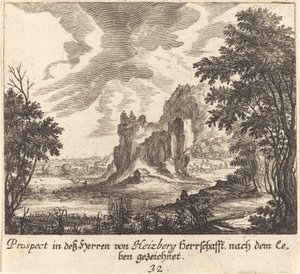 vista da montanha de Melchior Küsel after Johann Wilhelm Baur
