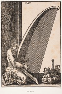 Uma Harpista de Melchior Lorck