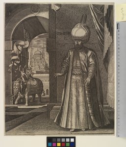 Retrato do Sultão Suleiman, o Magnífico (em pé)