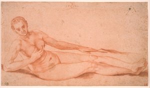 Nu feminino reclinado de Melchior Lorck