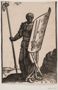 Guerreiro com Lança e Escudo de Melchior Lorck
