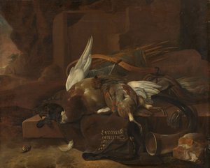 Uma mala de caçador de Melchior de Hondecoeter