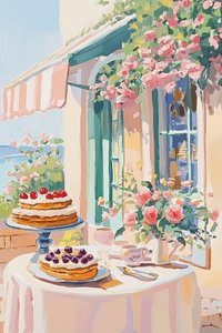 Café de Sobremesas Francesas de Melloi Art Prints