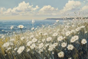 Flores Brancas, Veleiro, Costa de Melloi Art Prints