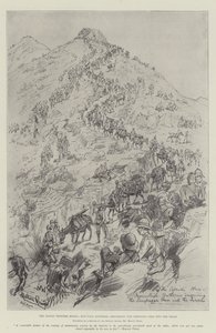 A Ascensão da Fronteira Indiana, Baterias de Montanha descendo a Passagem de Sempagha para o Tirah de Melton Prior