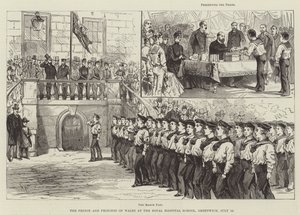 O Príncipe e Princesa de Gales na Royal Hospital School, Greenwich, 10 de julho de Melton Prior