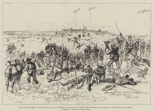 A Guerra no Sudão, Batalha de El Teb, 29 de fevereiro, tomada do Primeiro Forte, armada com Duas Armas Krupp, nos dias 65 e 75, Gordon Highlanders